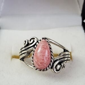Sterling Silver 925 Rhodochrosite Ring